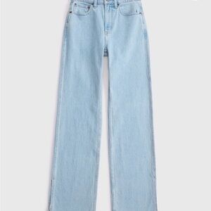 Abercrombie & Fitch Women's Light Blue Straight Leg Jeans